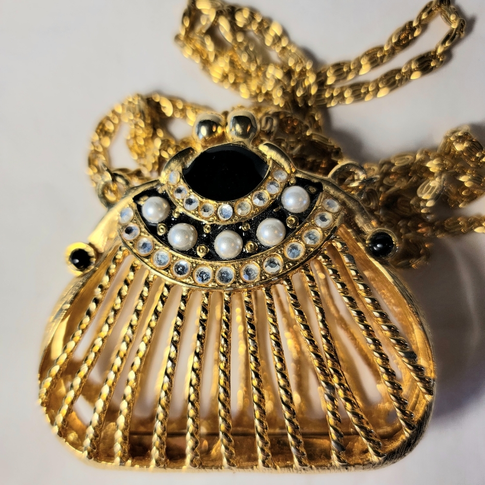 Gem-Craft Extremely RARE Vintage Gold Jewelry Purse Signed Craft